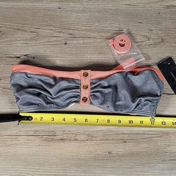 Tommy Hilfiger Bandeau Bikini Top Sz S - Picture 6 of 8